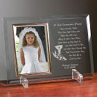 First Communion Beveled Glass Picture Frame
